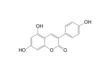 3-(4-hydroxyphenyl)-5,7-bis(oxidanyl)chromen-2-one