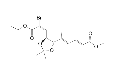 Ethyl (2E,4S,5S,6E,8E)-2-Bromo-4,5-dihydroxy-4,5-O,O-isopropylidene-9-(methoxyarbonyl)-6-methylnona-2,6,8-trienoate