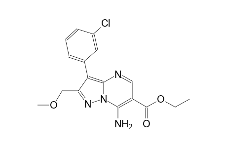 pyrazolo[1,5-a]pyrimidine-6-carboxylic acid, 7-amino-3-(3-chlorophenyl)-2-(methoxymethyl)-, ethyl ester