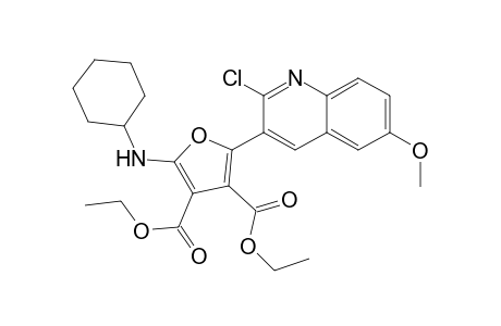 Diethyl 2-(2-chloro-6-methoxyquinolin-3-yl)-5-(cyclohexylamino)furan-3,4-dicarboxylate