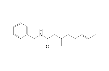 6-Octenamide, 3,7-dimethyl-N-(1-phenylethyl)-, [S-(R*,S*)]-