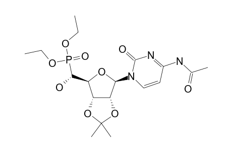 DIETHYL-[1'-((5'S)-HYDROXY-2',3'-O-ISOPRPYLIDENE-BETA-D-RIBO-PENTA-1',4'-FURANOSYL)-N(4)-ACETYL-CYTOSYL]-5'-PHOSPHONATE