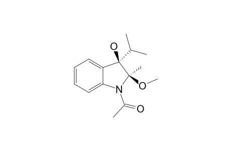 CIS-2,3-DIHYDRO-N-ACYL-3-HYDROXY-3-ISOPROPYL-2-METHOXY-2-METHYLINDOLINE