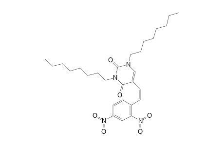 5-[(Z)-2-(2,4-DINITROPHENYL)-ETHENYL]-1,3-DIOCTYL-URACIL