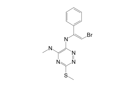 6-(2-BROMO-1-PHENYLETHYLENYLAMINO)-5-METHYLAMINO-3-METHYLTHIO-AS-TRIAZINE