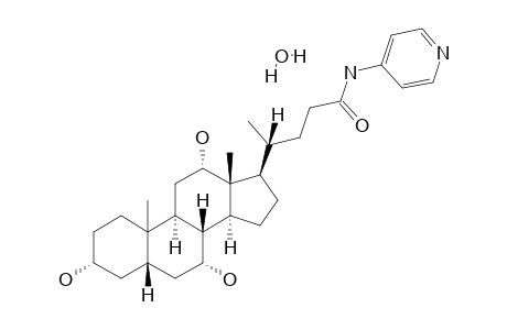 3-ALPHA,7-ALPHA,12-ALPHA-TRIHYDROXY-5-BETA-CHOLAN-24-OIC-N-(PYRIDIN-4-YL)-AMIDE-HYDRATE