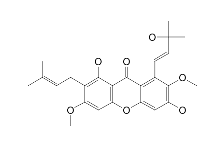 (16E)-1,6-DIHYDROXY-8-(3-HYDROXY-3-METHYLBUT-1-ENYL)-3,7-DIMETHOXY-2-(3-METHYLBUT-2-ENYL)-XANTHONE