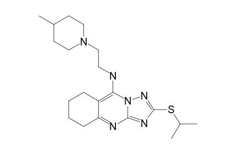 2-(1-METHYLETHYLTHIO)-5-[2-(4-METHYLPIPERIDIN-1-YL)-ETHYL]-AMINO-6,7,8,9-TETRAHYDRO-1,2,4-TRIAZOLO-[5,1-B]-QUINAZOLINE