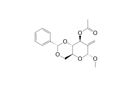 3-O-ACETYL-METHYL-4,6-O-BENZYLIDENE-2-C-METHYLENE-ALPHA,D-ARABINO-HEXOPYRANOSIDE