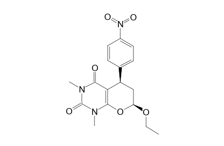 CIS-(5RS,7SR)-7-ETHOXY-1,5,6,7-TETRAHYDRO-1,3-DIMETHYL-5-(4-NITROPHENYL)-2H-PYRANO-[2,3-D]-PYRIMIDINE-2,4(3H)-DIONE