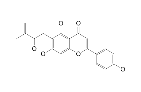 DINKLAGIN-C;(+)-6-(2''-XI-HYDROXY-3-METHYL-3-BUTENYL)-5,7,4'-TRIHYDROXYFLAVONE