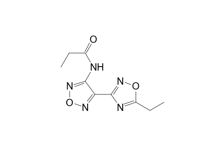 N-[4-(5-ethyl-1,2,4-oxadiazol-3-yl)-1,2,5-oxadiazol-3-yl]propanamide