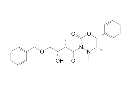 (2'S,3'S,5S,6R)-3-(4-Benzyloxy-3-hydroxy-2-methylbutyryl)-3,4,5,6-tetrahydro-4,5-dimethyl-6-phenyl-1,3,4-oxadiazin-2-one