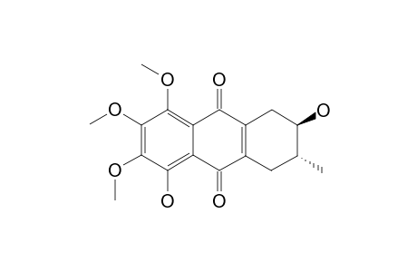 PRISCONNATANONE-F;1,2,3,4-TETRAHYDRO-2-ALPHA,5-DIHYDROXY-6,7,8-TRIMETHOXY-3-BETA-METHYL-ANTHRACENE-9,10-DIONE