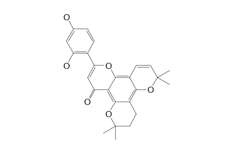 AUSTRAONE-A;6-(2,4-DIHYDROXYPHENYL)-2,2,10,10-TETRAMETHYL-11,12-DIHYDRO-2H-DIPYRANO-[2,3-F:2',3'-H]-CHROMEN-8(10H)-ONE