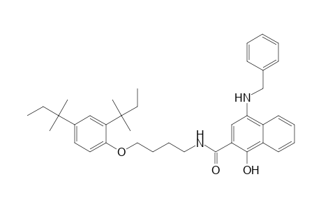 2-Naphthalenecarboxamide, N-[4-[2,4-bis(1,1-dimethylpropyl)phenoxy]butyl]-1-hydroxy-4-[(phenylmethyl)amino]-