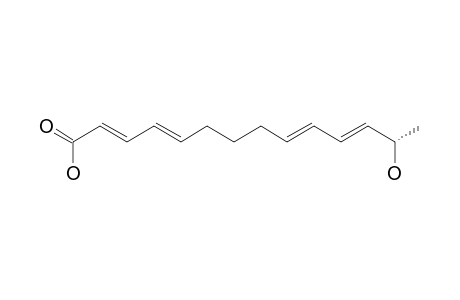 (13-S,2-E,4-E,9-E,11-E)-13-HYDROXY-2,4,9,11-TETRADECATETRAENOIC-ACID