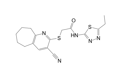 2-(3-Cyano-6,7,8,9-tetrahydro-5H-cyclohepta[b]pyridin-2-ylsulfanyl)-N-(5-ethyl-[1,3,4]thiadiazol-2-yl)-acetamide