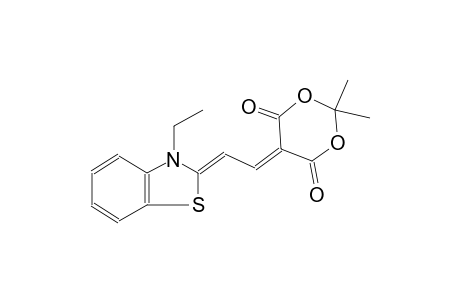 5-[(2Z)-2-(3-ethyl-1,3-benzothiazol-2(3H)-ylidene)ethylidene]-2,2-dimethyl-1,3-dioxane-4,6-dione