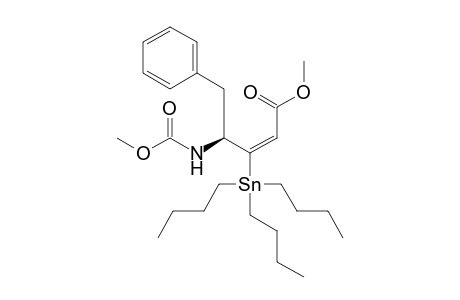 (4S,2E)-Methyl 3-tributylstannyl-4-(methoxycarbonylamino)-5-phenyl-2-pentenoate