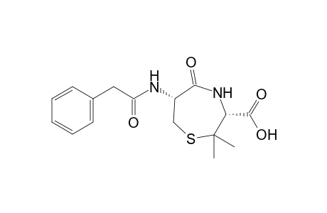 (3R,6R)-5-Oxo-2,2-dimethyl-6-(2'-phenylacetylamino)-perhydro-1,4-thiazepine-3-carboxylic acid