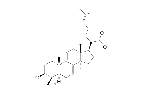 3-BETA-HYDROXYLANOSTA-7,9(11),24-TRIEN-21-OIC-ACID