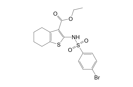 2-[(p-bromophenyl)sulfonamido]-4,5,6,7-tetrahydrobenzo[b]thiophene-3-carboxylic acid, ethyl ester