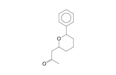 2-Propanone, 1-(tetrahydro-6-phenyl-2H-pyran-2-yl)-