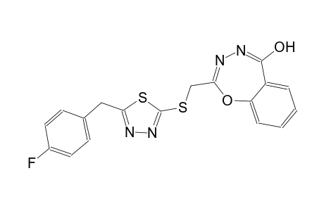 1,3,4-benzoxadiazepin-5-ol, 2-[[[5-[(4-fluorophenyl)methyl]-1,3,4-thiadiazol-2-yl]thio]methyl]-