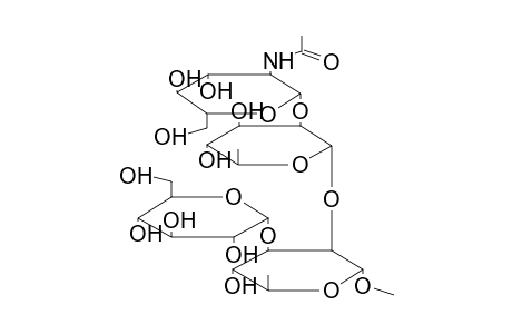 METHYL 3-O-(ALPHA-D-GLUCOPYRANOSYL)-2-O-[2-O-(2-ACETAMIDO-2-DEOXY-BETA-D-GLUCOPYRANOSYL)-ALPHA-L-RHAMNOPYRANOSYL]-ALPHA-L-RHAMNOPYRANOSIDE