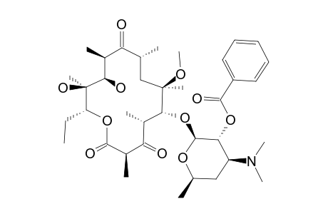 #3;3-DE-[(2,6-DIDEOXY-3-C-METHYL-3-O-METHYL-ALPHA-L-RIBO-HEXOPYRANOSYL)-OXY]-6-O-METHYL-3-OXO-ERYTHROMYCIN-2'-BENZOATE;(3R,5R,6R,7R,9R,11R,12R,13S,14R)-14-ETHY