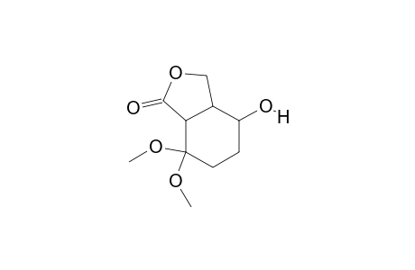 4-hydroxy-7,7-dimethoxy-3,3a,4,5,6,7a-hexahydro-2-benzofuran-1-one