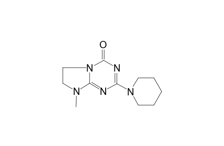 8-Methyl-2-(piperidin-1-yl)-4H,6H,7H,8H-imidazolidino[1,2-a][1,3,5]triazin-4-one