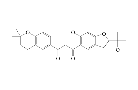 (+)-3,4-(6'',6''-DIMETHYLDIHYDROPYRANO)-4',5'-[2'''-(1-HYDROXY-1-METHYLETHYL)-DIHYDROFURANO]-2',3'''-DIHYDROXY-DIHYDROCHALCONE