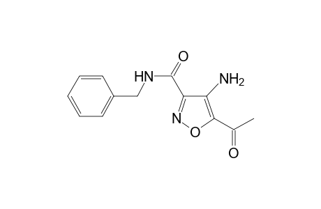 3-Isoxazolecarboxamide, 5-acetyl-4-amino-N-(phenylmethyl)-