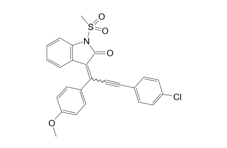 3-(3-(4-Chlorophenyl)-1-(4-methoxyphenyl)prop-2-yn-1-ylidene)-1-(methylsulfonyl)-indolin-2-one