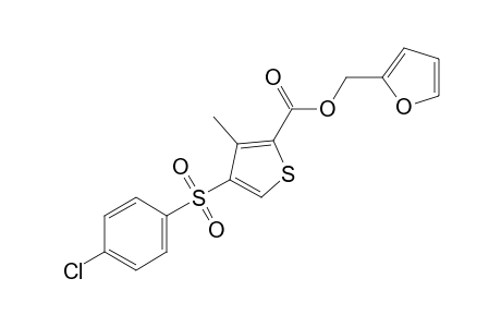 4-[(p-chlorophenyl)sulfonyl]-3-methyl-2-thiophenecarboxylic acid, furfuryl ester