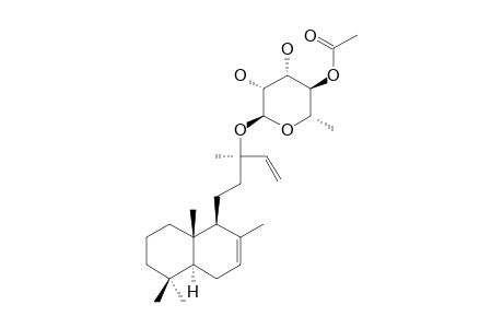 LABDA-7,14-DIEN-13(R)-OL-4-O-ACETYL-ALPHA-L-RHAMNOPYRANOSIDE