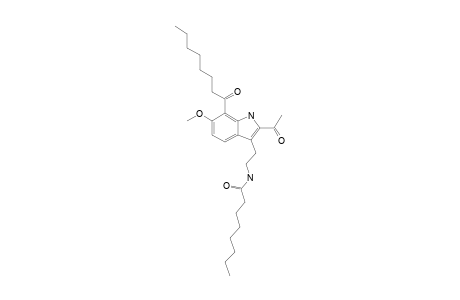 2-ACETYL-3-(2-CAPRYLOYLAMIDOETHYL)-8-CAPRYLOYL-7-METHOXYINDOLE