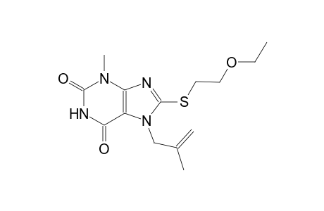 8-[(2-ethoxyethyl)sulfanyl]-3-methyl-7-(2-methyl-2-propenyl)-3,7-dihydro-1H-purine-2,6-dione