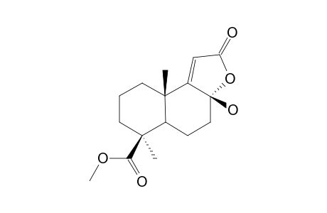 12,8-ALPHA-LACTONE-OF-19-METHYL-HYDROGEN-8-ALPHA,8-BETA-DIHYDROXY-13,14,15,16,17-PENTANOR-LABDA-9-(11)-EN-12,19-DIOATE