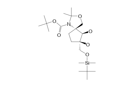 #25;(4S,6R,7R)-6,7-DIHYDROXY-2,2-DIMETHYL-7-(TERT.-BUTYLDIMETHYLSILANYLOXYMETHYL)-1-OXA-3-AZASPIRO-[4.4]-NONANE-3-CARBOXYLIC-ACID-TERT.-BUTYLESTER