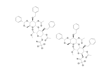 #7;O-[METHYL-4-O-(2-ACETAMIDO-3-O-BENZYL-4,6-O-BENZYLIDENE-2-DEOXY-ALPHA-D-GLUCOPYRANOSYL)-2-O-ACETYL-3-O-BENZYL-ALPHA,BETA-L-IDOPYRANOSYLURONATE]-TRICHLOROACE