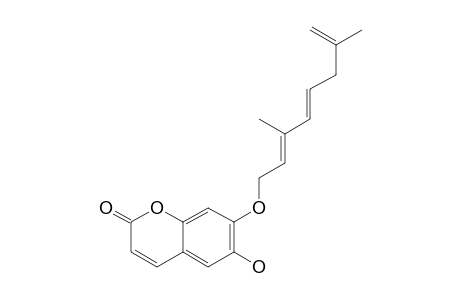 6-HYDROXY-7-[(E,E)-3',7'-DIMETHYL-2',4',7'-OCTATRIENYLOXY]-COUMARIN