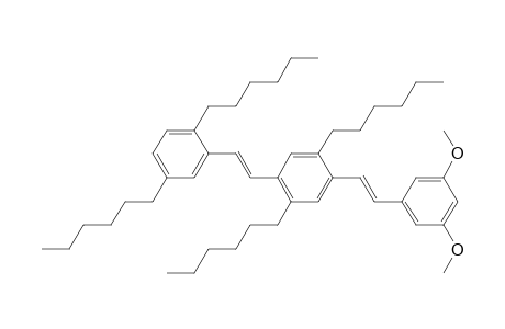 1-[(E)-2-(2,5-dihexylphenyl)ethenyl]-4-[(E)-2-(3,5-dimethoxyphenyl)ethenyl]-2,5-dihexylbenzene