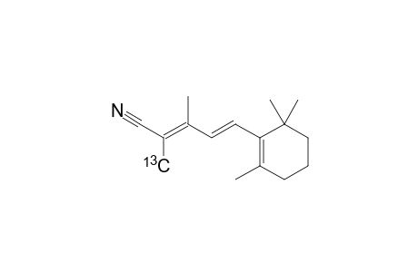 [(2-CH3)-(13)C]-2,3-DIMETHYL-5-(2',6',6'-TRIMETHYL-1'-CYCLOHEXEN-1'-YL)-2,4-PENTADIENENITRILE