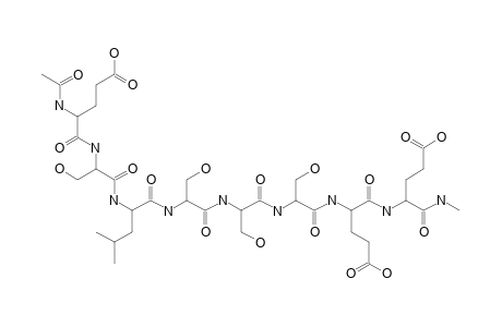 N-ALPHA-(ACETYL)-GLUTAMYL-SERYL-LEUCYL-SERYL-SERYL-SERYL-GLUTAMYL-GLUTAMYL-METHYLAMIDE;AC-GLU-(8)-SER-(7)-LEU-(6)-SER-(5)-SER-(4)-SER-(3)-GLU-(2)-GLU-(1)-NHME