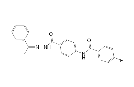 4-fluoro-N-(4-{[2-(1-phenylethylidene)hydrazino]carbonyl}phenyl)benzamide