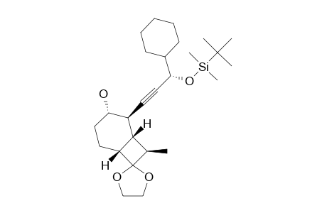 (3'S,1S,2S,3R,6S)-SPIRO-[2-[3'-[(TERT.-BUTYLDIMETHYLSILYL)-OXY]-3'-CYClOHEXYLPROP-1'-YNYL]-3-HYDROXY-8-EXO-METHYLBICYClO-[4.2.0]-OCTANE-7,2''-(1'',3''-DIOXOLANE)]