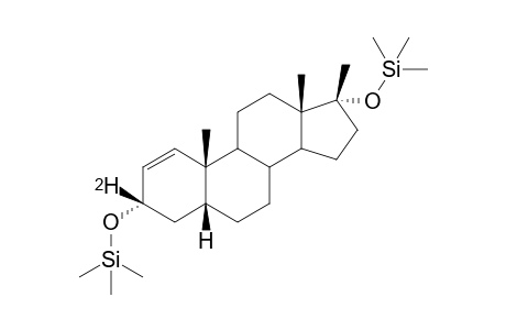 3.beta.-Deutero-17.beta.-methyl-5.beta.-androst-1-ene-3.alpha.,17.alpha.-diol, O,O'-bis-TMS